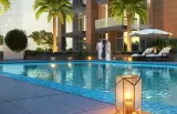 Outdoor swimming pool in the Azizi Riviera Dubai complex