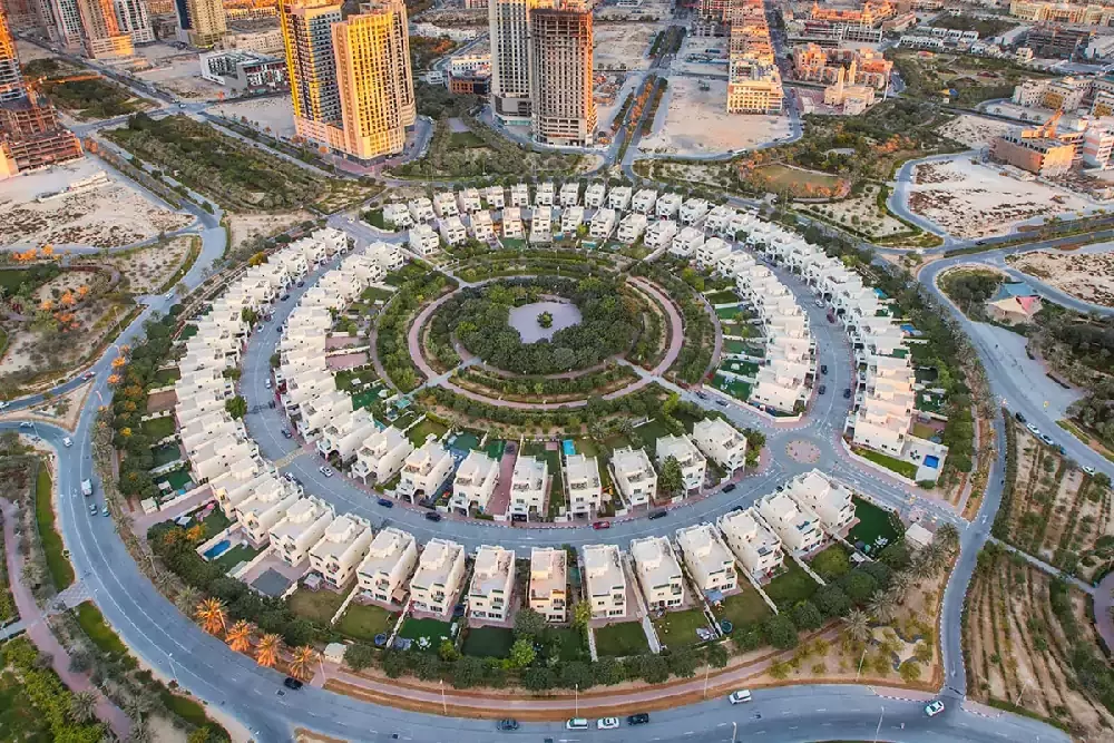 Дживиси Дубай фото района с недвижимостью