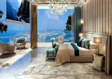 Master bedroom in Damac Bay by Cavalli