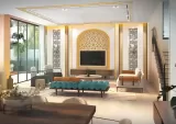 Living room in townhouse for sale in Damac Lagoons Morocco