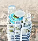 Sky pool on the roof of the Volta complex from Damac